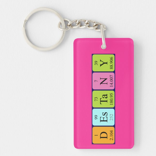 Destany periodic table name keyring (Front)