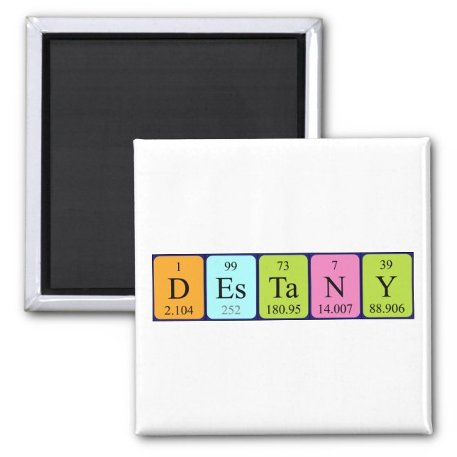 Destany periodic table name magnet (Front)