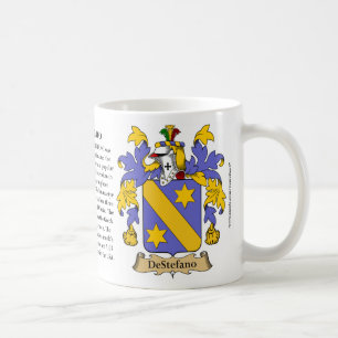 Destefano, the Origin, the Meaning and the Crest Coffee Mug