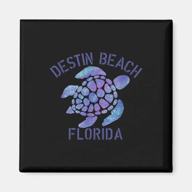 Destin Beach, Fl Beach Design _ Tribal Turtle Gift Magnet (Front)