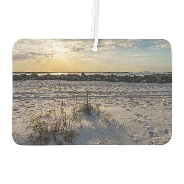 Destin Beach Florida Jetty Sunset Air Freshener (Back)