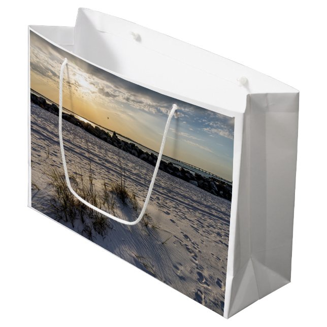 Destin Beach Florida Jetty Sunset Gift Bag (Front Angled)