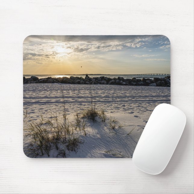 Destin Beach Florida Jetty Sunset Mousepad (With Mouse)
