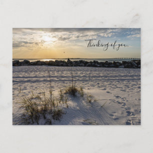 Destin Beach Florida Jetty Sunset Thinking Of You Postcard