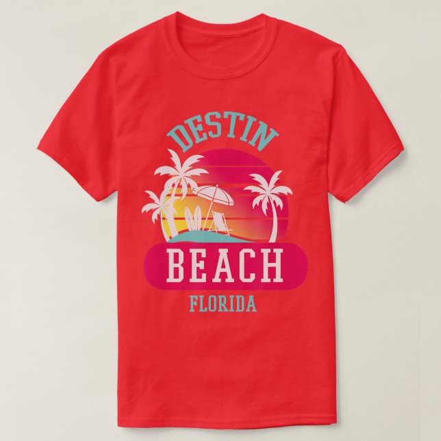 Destin Beach Florida Retro Sunset Men Women Kid No T-Shirt (Design Front)
