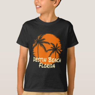 Destin Beach Florida Souvenir Vacation Sun Palm Tr T-Shirt