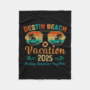 Destin Beach Florida Vacation 2025 Friends Family Fleece Blanket