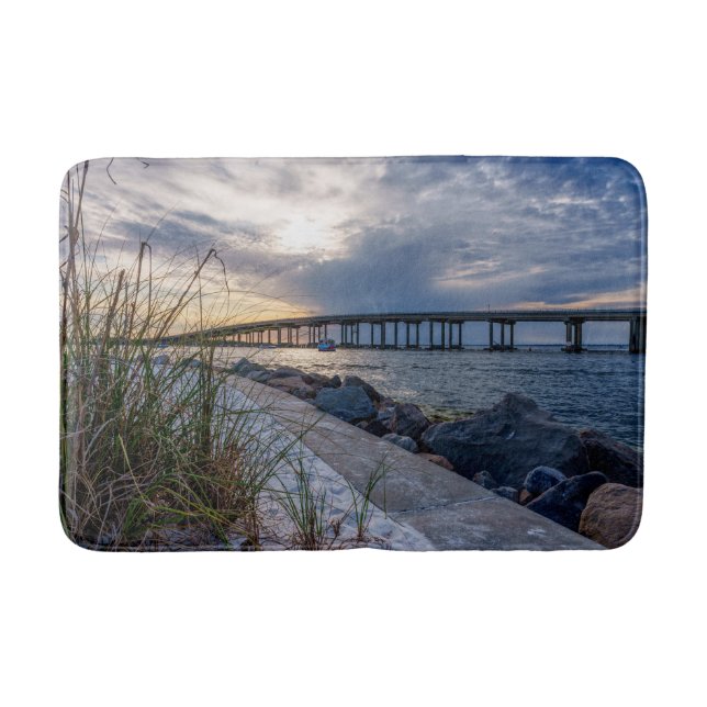 Destin East Pass Sunset Bath Mats (Front)