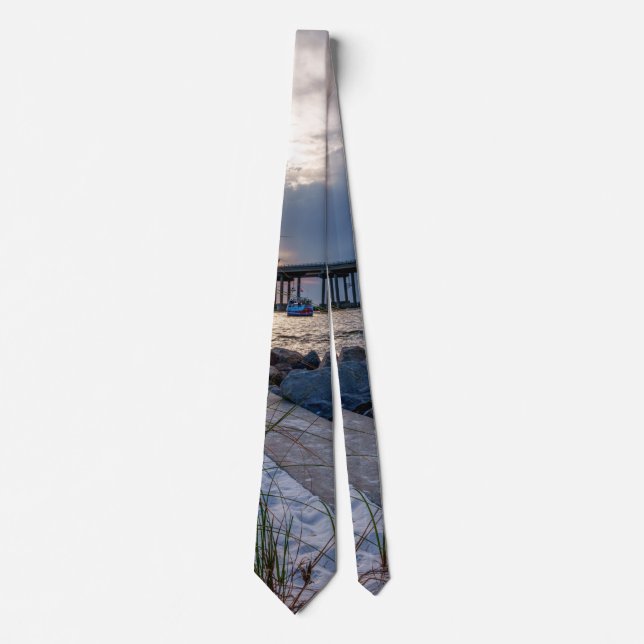 Destin East Pass Sunset Neck Tie (Front)