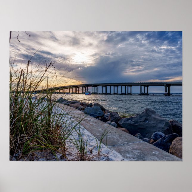 Destin East Pass Sunset Poster (Front)