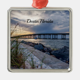 Destin East Pass Sunset Premium Ornament
