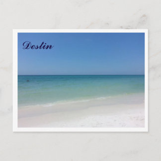 Destin FL white beaches and clear blue water. Postcard
