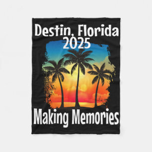 Destin Florida 2025 Making Memories Beach Vacation Fleece Blanket