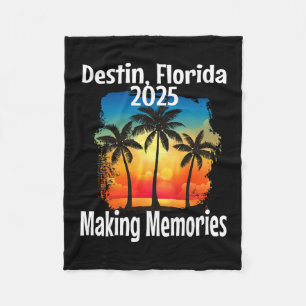 Destin Florida 2025 Making Memories Beach Vacation Fleece Blanket