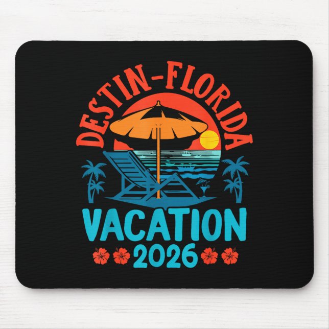 Destin Florida 2026 Family Vacation Beach Summer V Mouse Mat (Front)