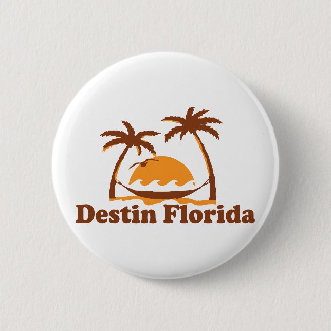Destin Florida. 6 Cm Round Badge (Front)