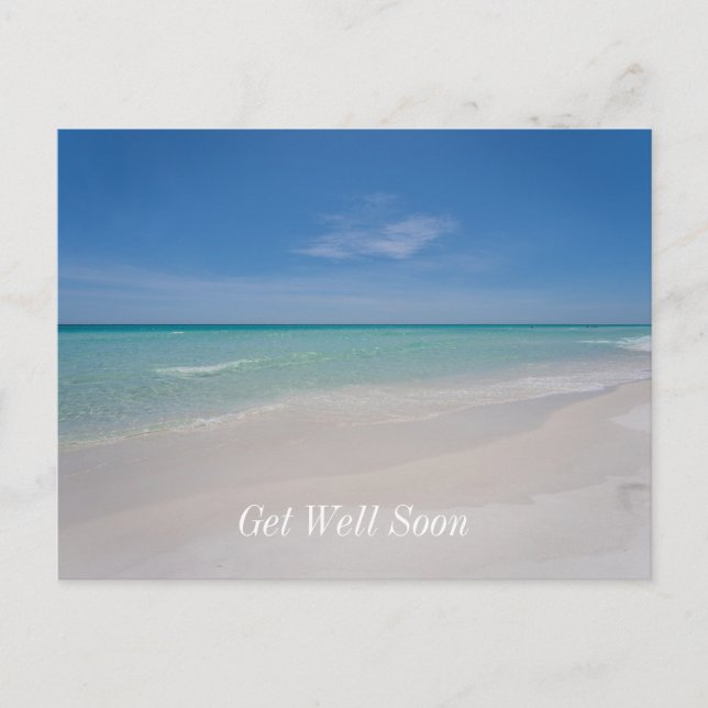 Destin Florida Beach Get Well Postcard (Front)