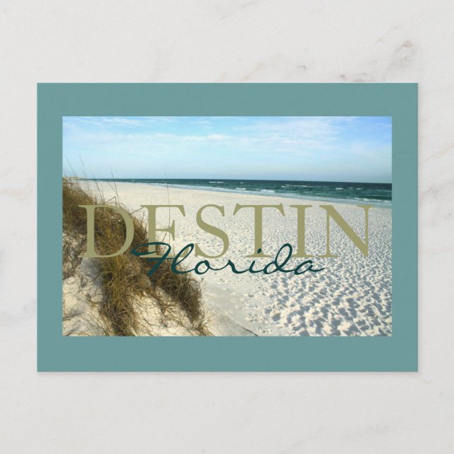 Destin, Florida beach matted postcard (Front)