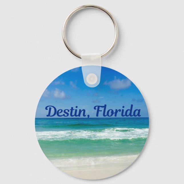 Destin Florida Beach Photograph Key Ring (Front)