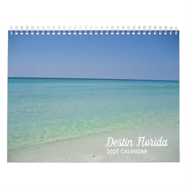 Destin Florida Beach Photography Seaside 2025 Wall Calendar (Cover)