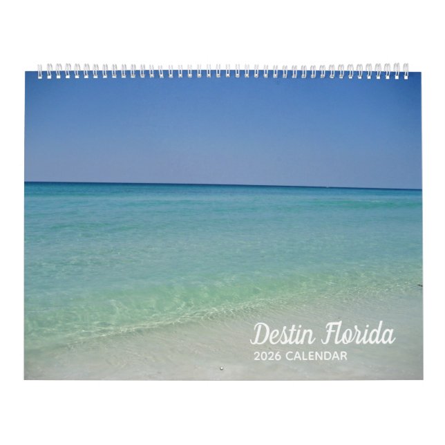 Destin Florida Beach Photography Seaside 2026 Wall Calendar (Cover)