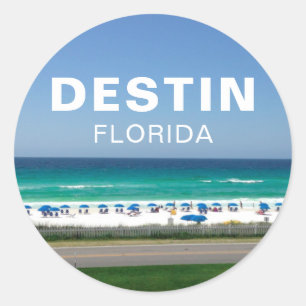 Destin Florida Beach Photography Seaside Classic Round Sticker