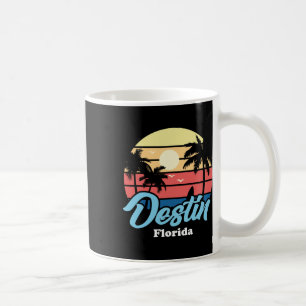 Destin Florida Beach Surfer Surfing Souvenir Retro Coffee Mug
