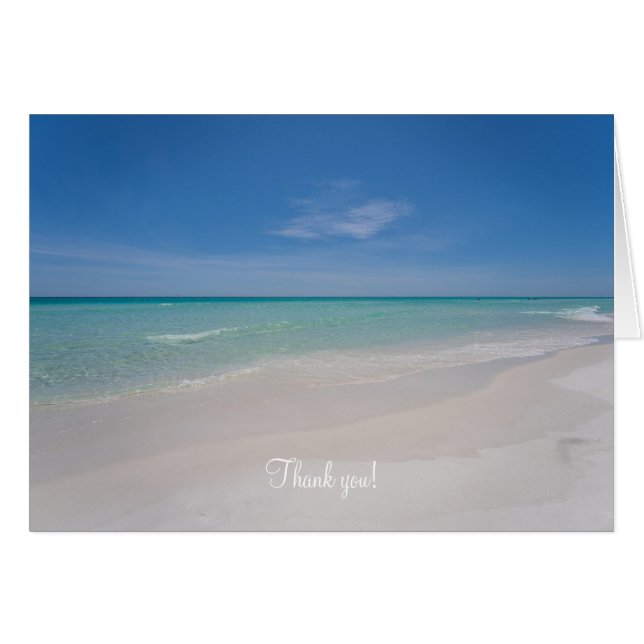 Destin Florida Beach Thank You Card (Front Horizontal)