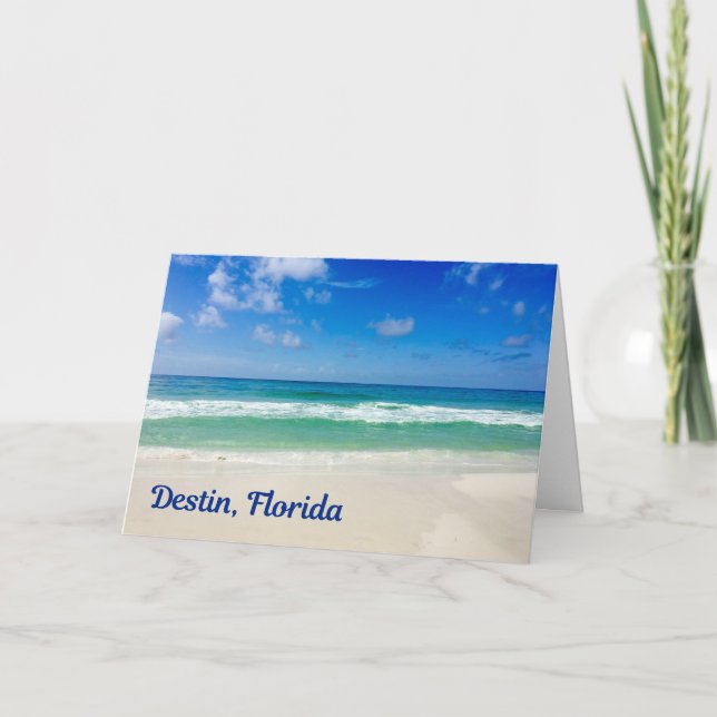 Destin Florida Beautiful Beach Photography Seaside Card (Front)