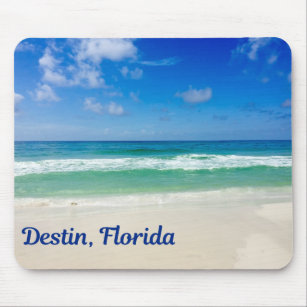 Destin Florida Blue Beach Mouse Mat