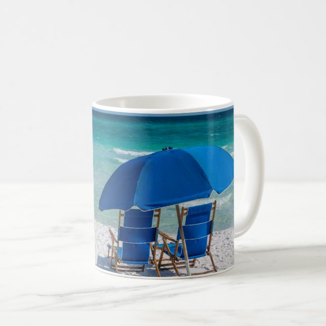 Destin Florida Chairs And Umbrella Classic Mug (Front Right)
