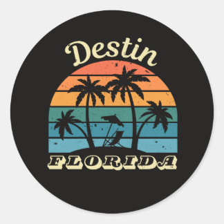 Destin Florida Classic Round Sticker