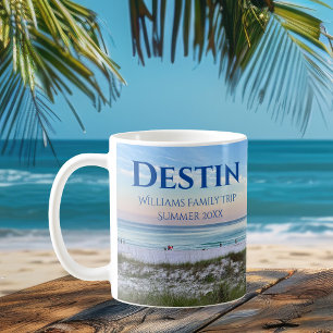 Destin Florida Custom Beach Vacation Keepsake Coffee Mug