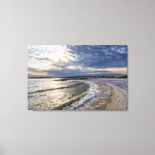 Destin Florida Evening Waves Canvas