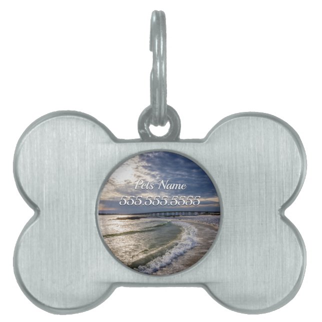 Destin Florida Evening Waves Pet Tag (Front)