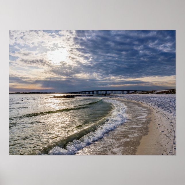 Destin Florida Evening Waves Poster (Front)