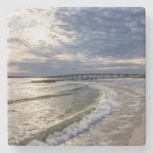 Destin Florida Evening Waves Stone Coaster