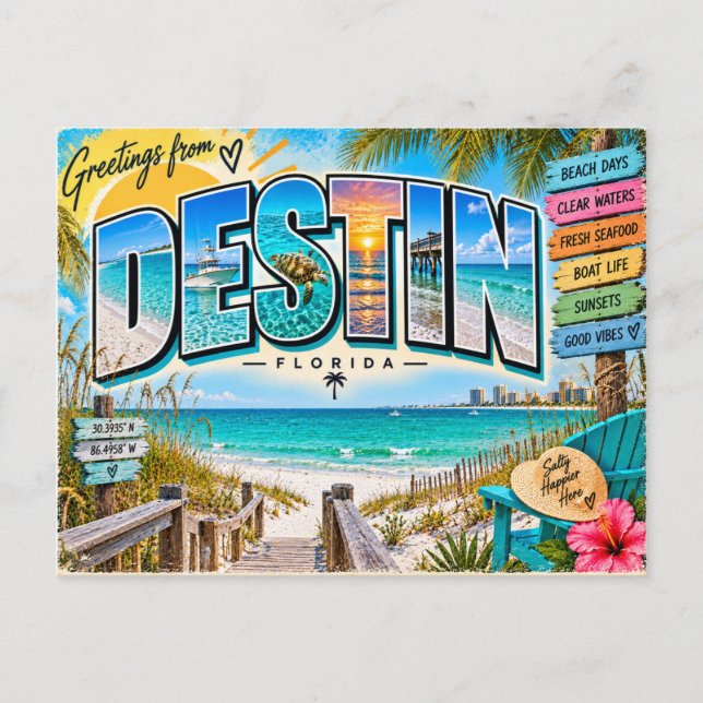 Destin Florida Postcard (Front)