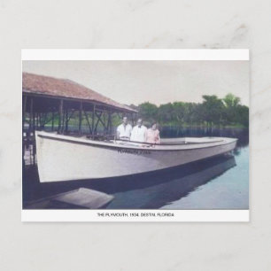 DESTIN FLORIDA POSTCARD~VINTAGE PHOTO~THE PLYMOUTH POSTCARD