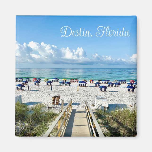 Destin Florida Pretty Beach Photography Souvenir Magnet (Front)