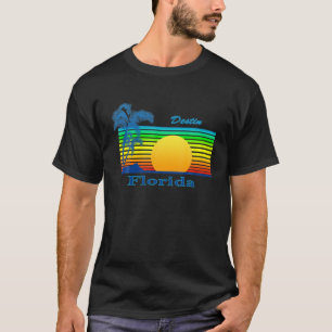 Destin Florida Retro Tropical Beach Sunset T-Shirt