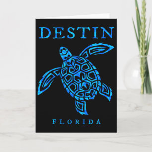 Destin Florida Sea Turtle Boys Girls Toddler Beach Card
