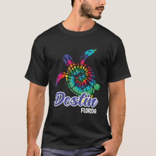 Destin Florida Souvenirs Destin Beach Tie Dye Sea T-Shirt