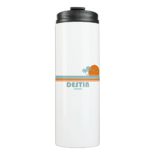 Destin Florida Sun Palm Trees Thermal Tumbler