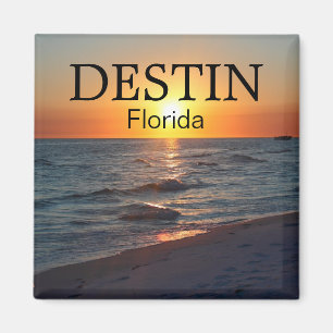 Destin Florida sunset over the gulf Magnet