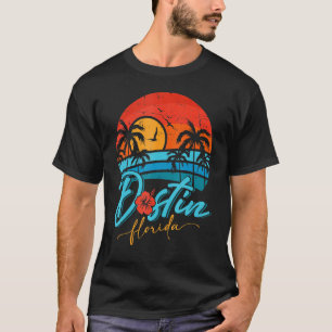 Destin Florida Sunset Retro Summer Vacation Beach T-Shirt