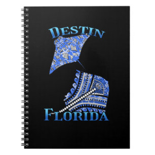 Destin Florida Vacation Tribal Stingray Notebook