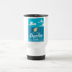 Destin Florida vintage travel poster. Travel Mug