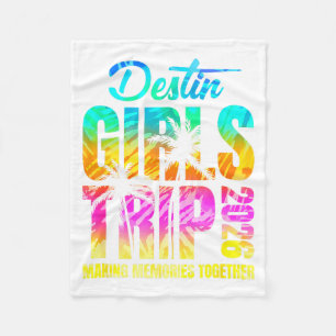 Destin Girls Trip 2026 Vacation Weekend Matching Fleece Blanket