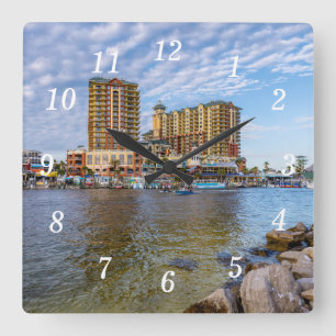 Destin Harbour Boardwalk Wall Clock